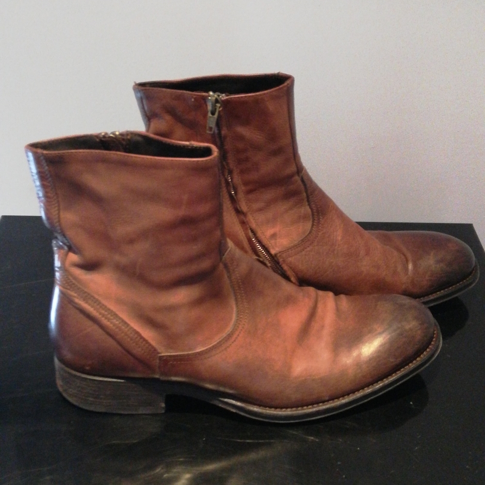 To Boot Brown Leather Boots Men's Size 8 1/2 - Picture 2 of 9